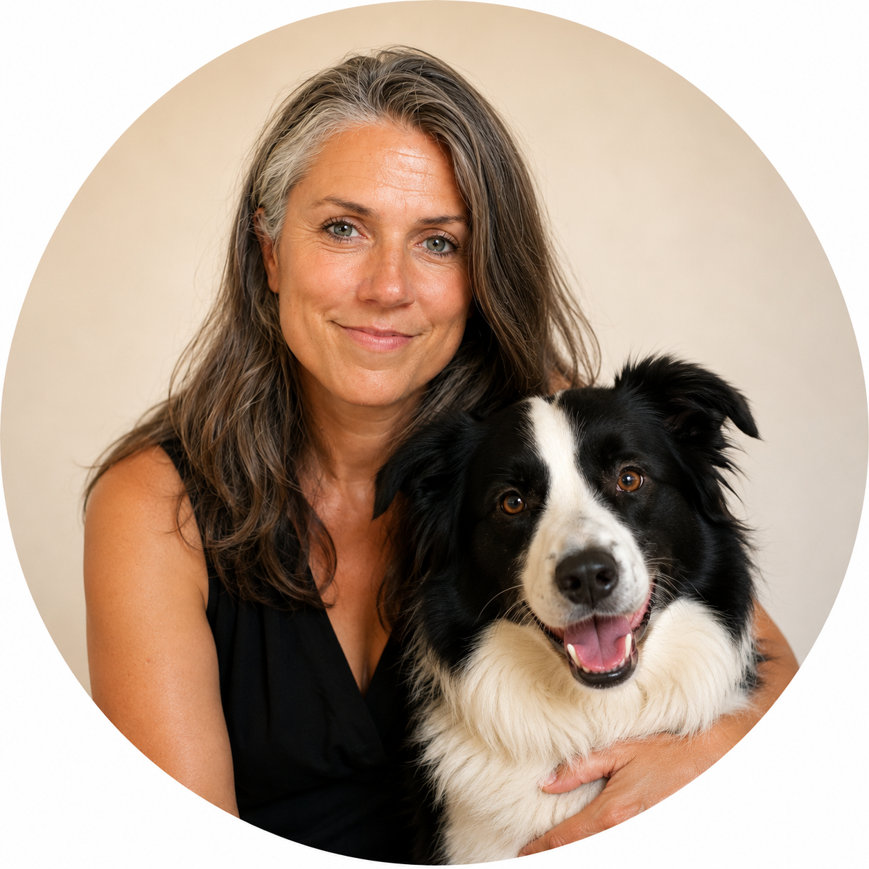 Camille avec son chien